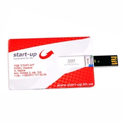 Флешка кредитная карта USB 2.0 с логотипом 8 Gb